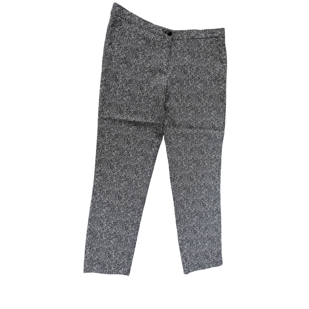 Etro Milano Black Beige animal Printed Trousers Pants Cropped Made in Italy 46